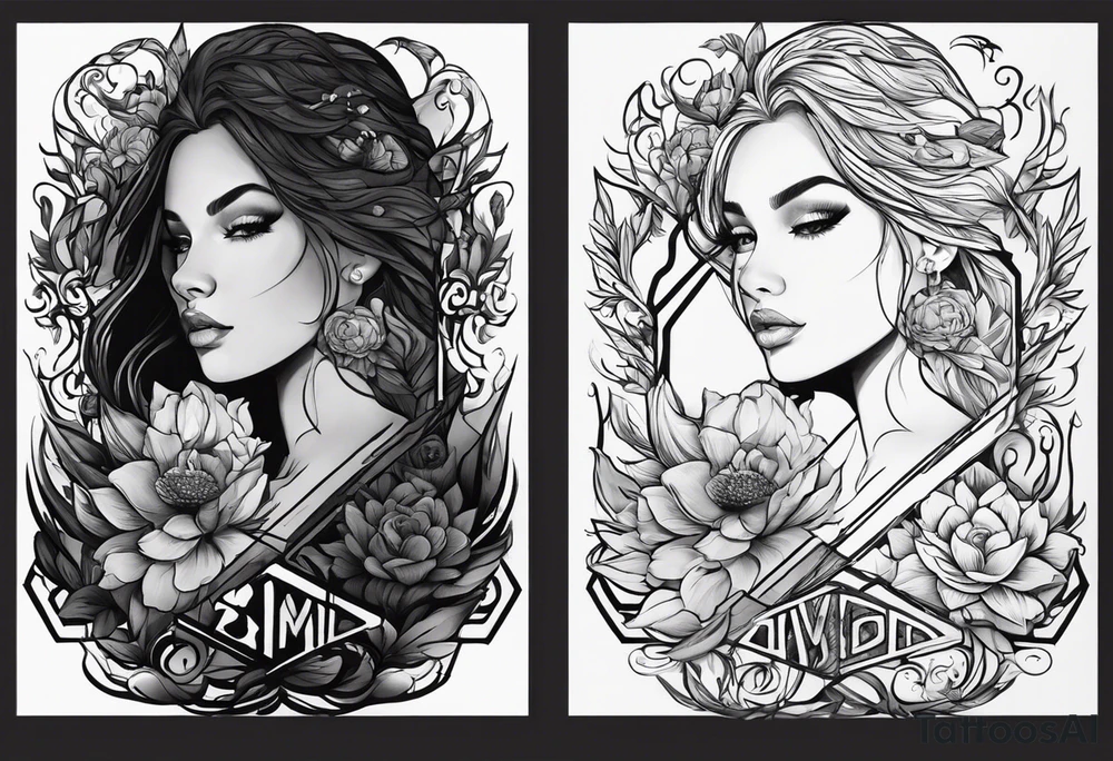My dad died when i was 11. 13 years later my brother died. My house burnt down in between.  I got pregnant when i was 16. Im a single mom of three kids 2 girls, 1 boy. I am wild outspoke, amd unpredictable. tattoo idea
