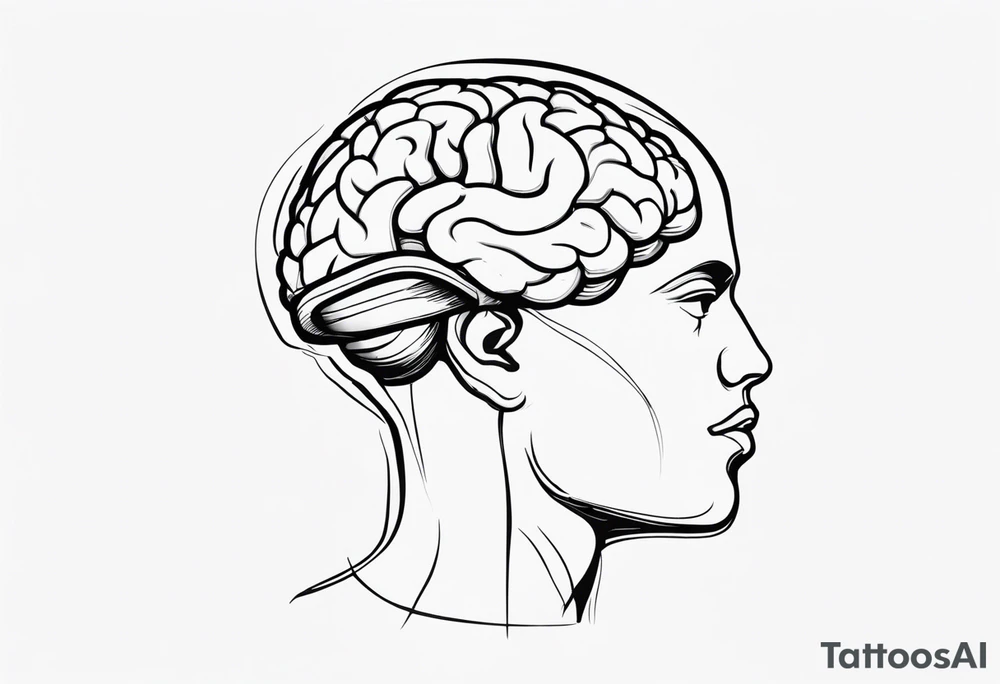 Atlas carrying a brain tattoo idea