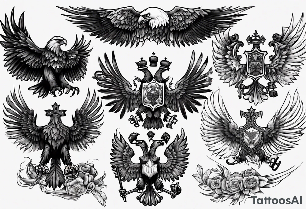 russian eagle tattoo idea