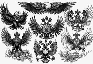 russian eagle tattoo idea