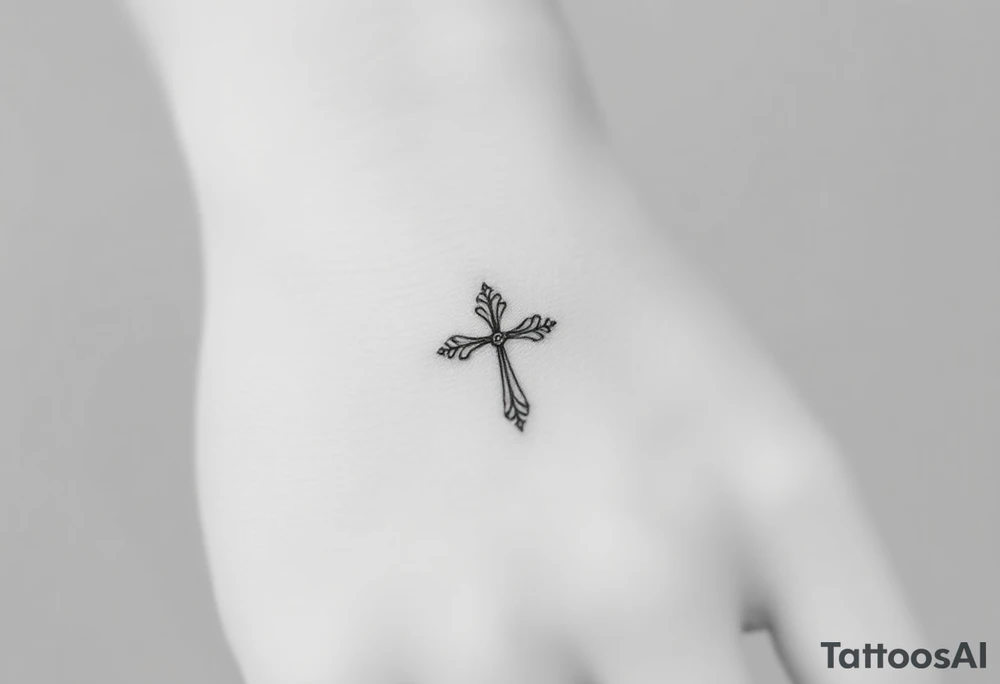 Small cross tattoo idea