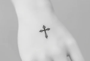 Small cross tattoo idea