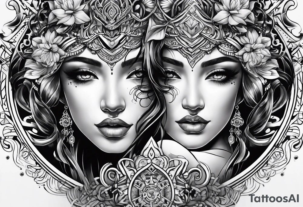 Gemini tattoo idea