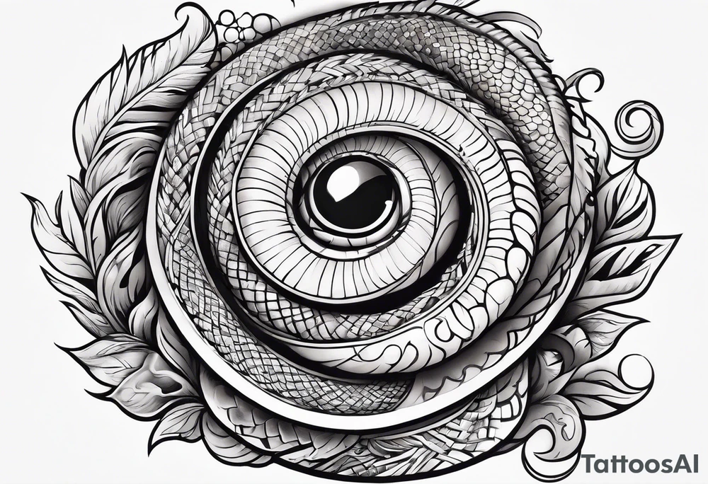 Schlange mit langen körper tattoo idea