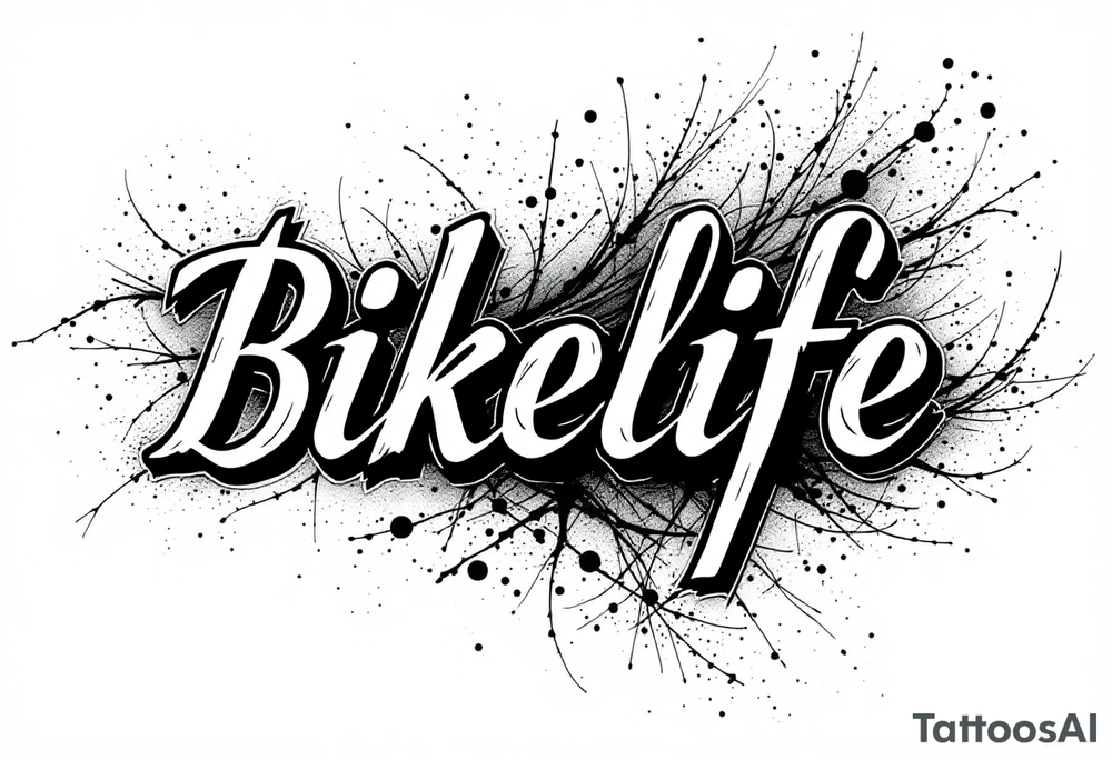 Bikelife tattoo simple text only tattoo idea