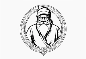 santa full body tattoo idea