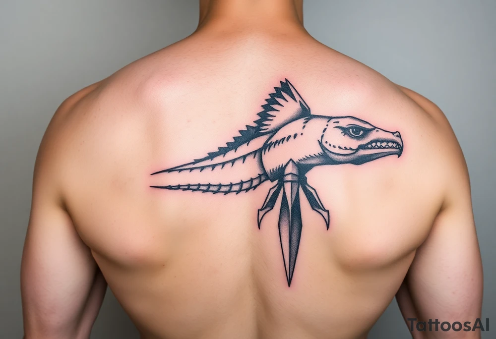 anker with color tattoo idea