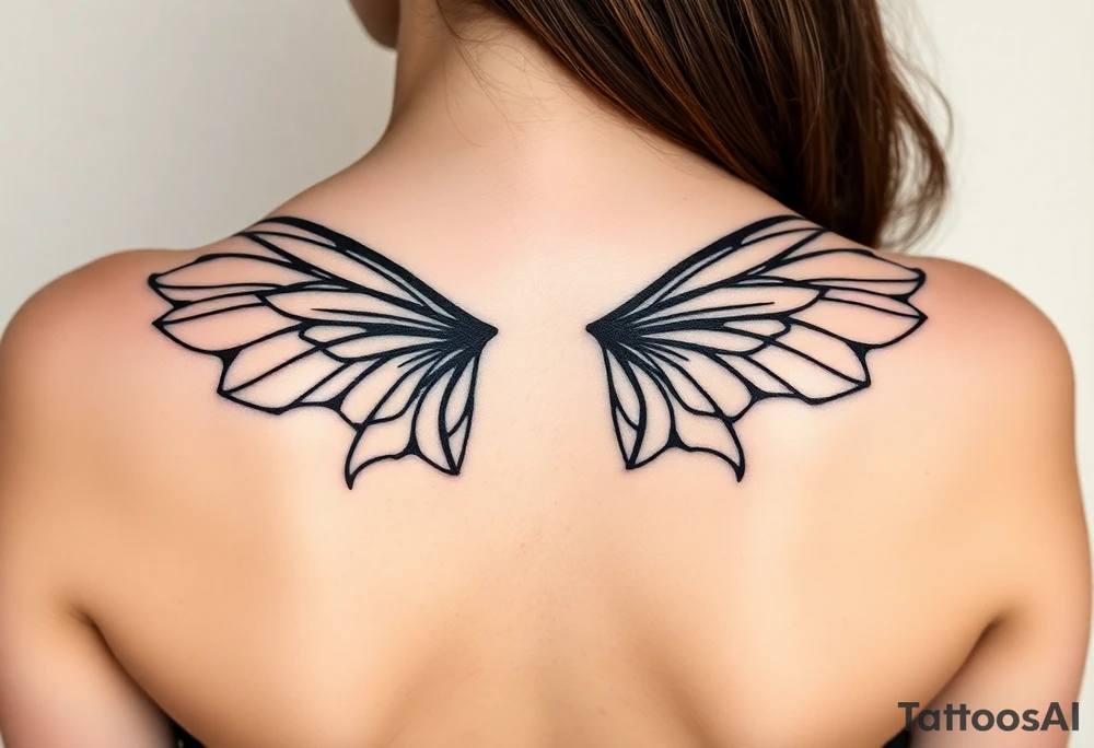 fairy wings gothic tattoo idea
