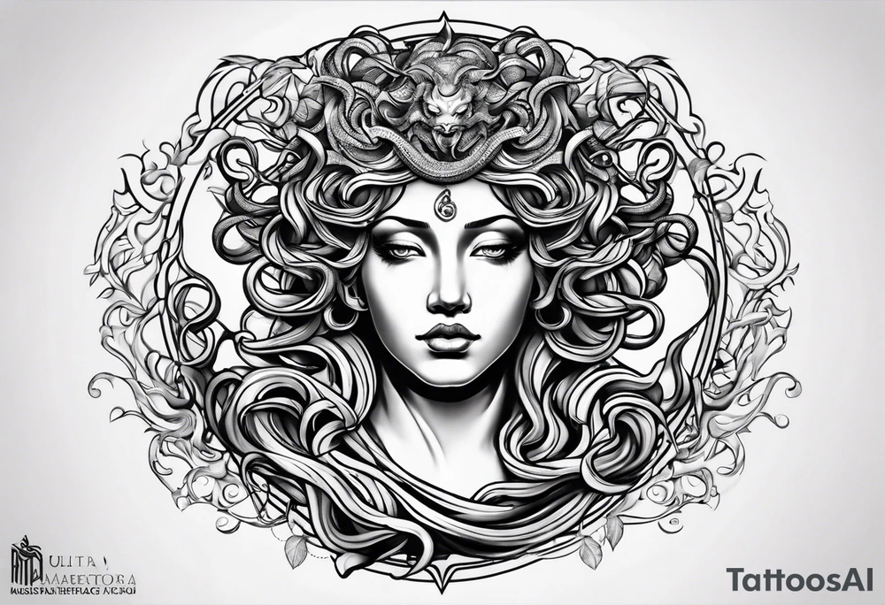 Medusa tattoo on arm for mens tattoo idea