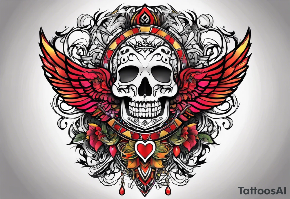band for around an arm, incorporating the word love, a gryffin tattoo idea