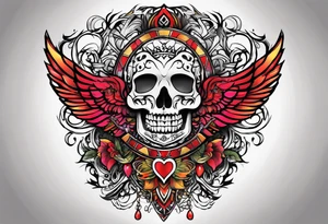 band for around an arm, incorporating the word love, a gryffin tattoo idea
