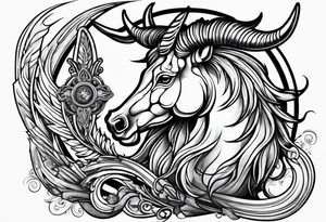 capricorn with shotgun tattoo idea