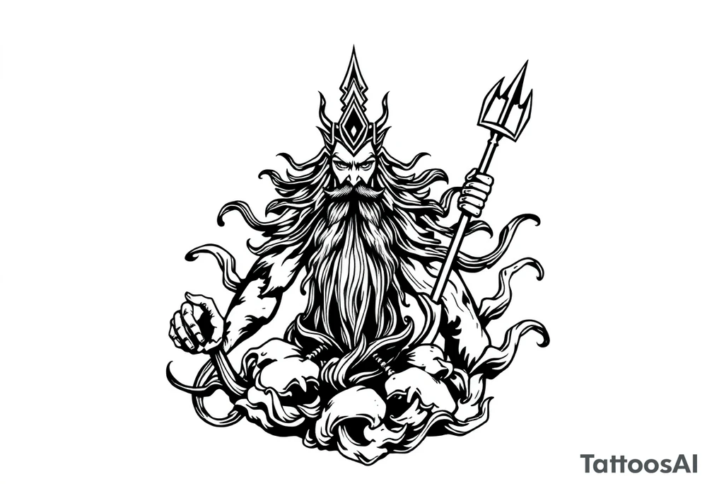 god of sea tattoo idea