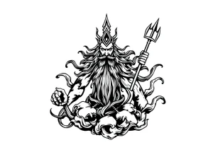 god of sea tattoo idea