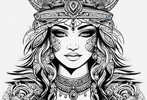 tribal patterns and flowers for forearm tattoo idea