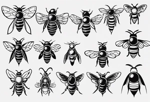 seitenansicht einer biene tattoo idea