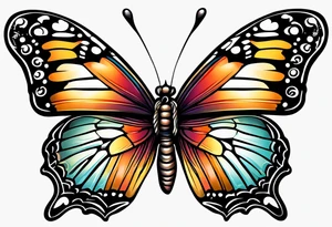 Traditional butterflies tattoo idea