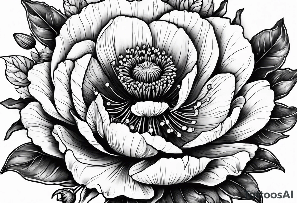 WORLD GLOBE INSIDE POPPY FLOWER BUD tattoo idea WORLD GLOBE INSIDE POPPY FLOWER BUD tattoo idea