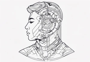 AI Tech tattoo idea