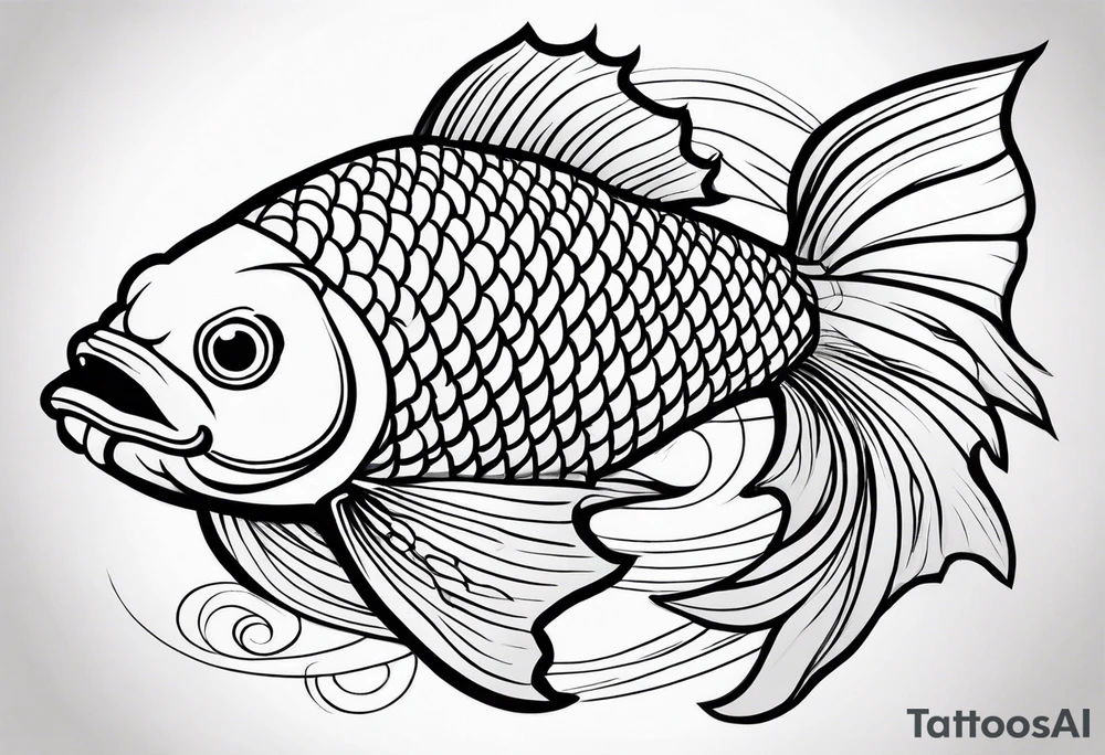 Koi fish tattoo idea