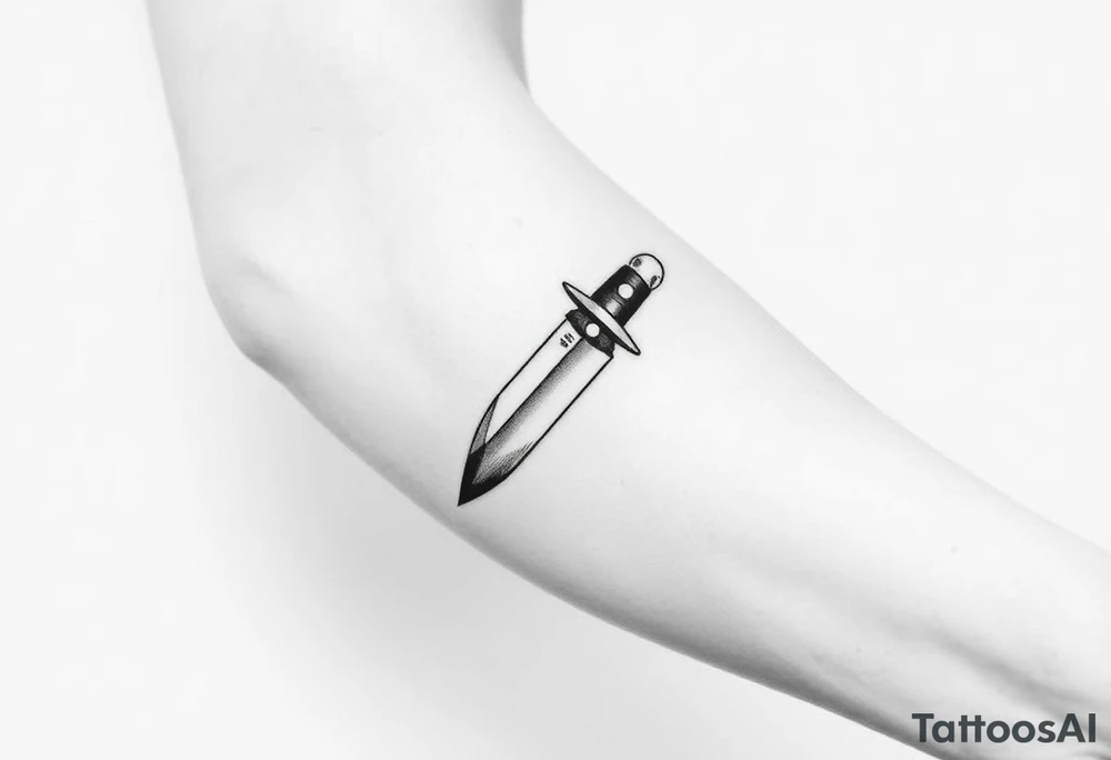 Bowie knife tattoo idea