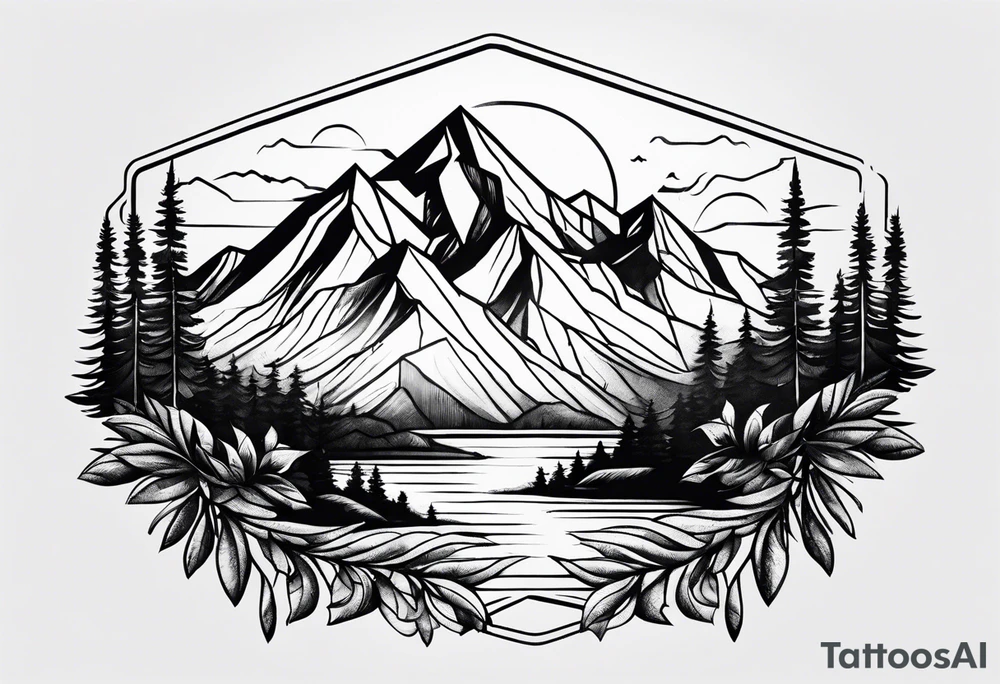Mountainous tattoo idea