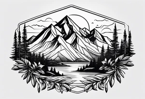 Mountainous tattoo idea