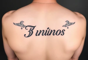 Femenino tatuaje para el nombre de 3 niños tattoo idea