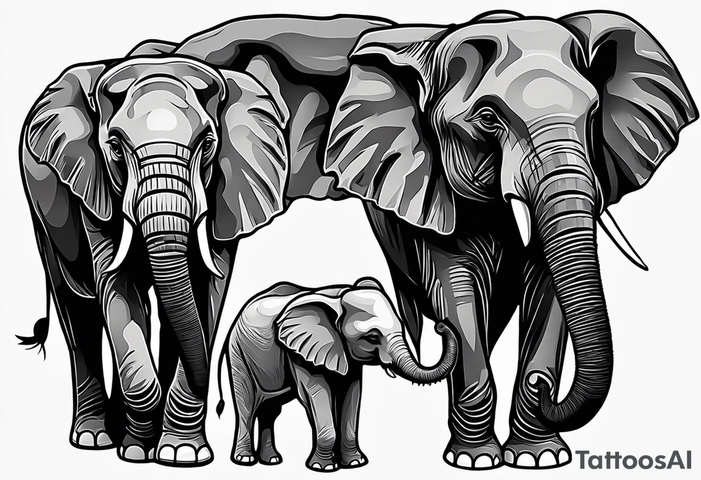 Elephant Family tattoo idea