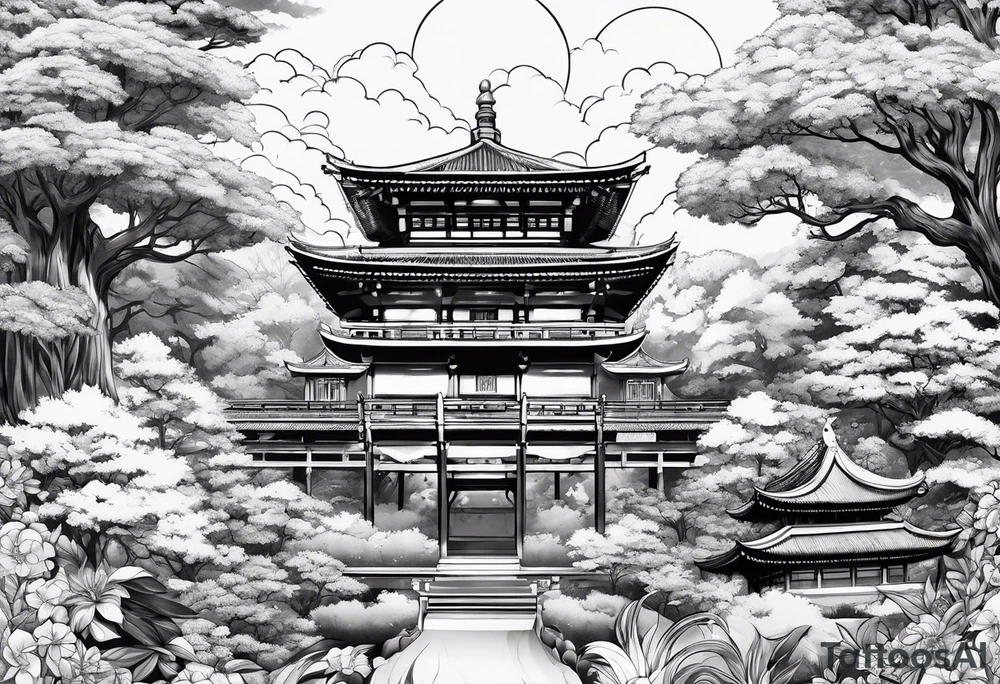 Full arm sleeve, anime style tattoo idea
