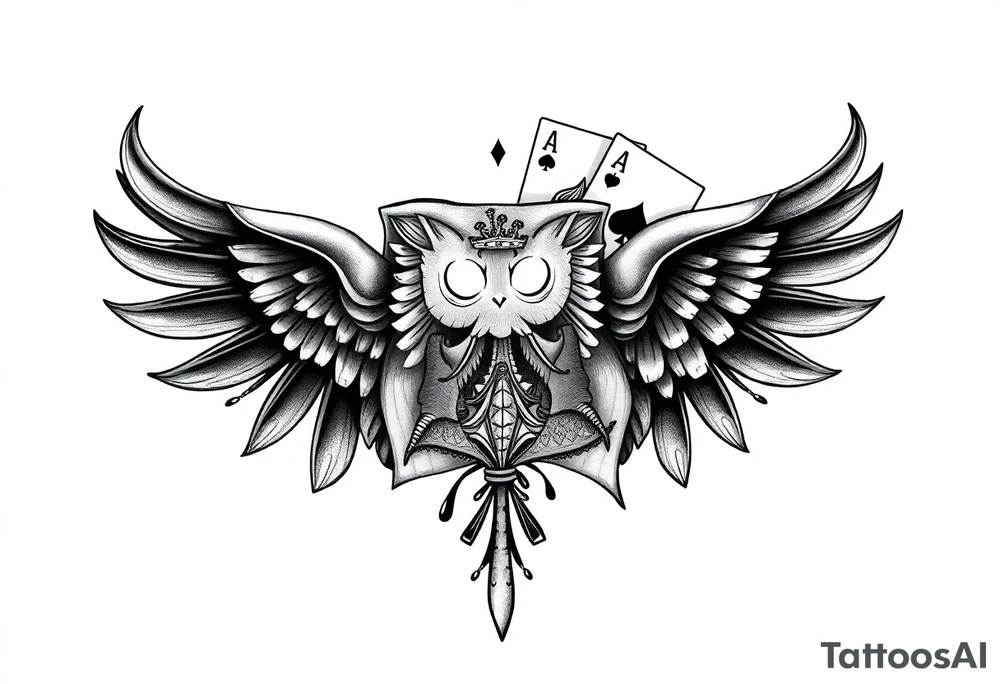 Poland symbol and poker cards Add casino money to it. tattoo idea