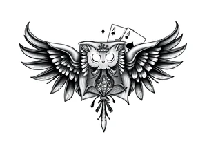 Poland symbol and poker cards Add casino money to it. tattoo idea