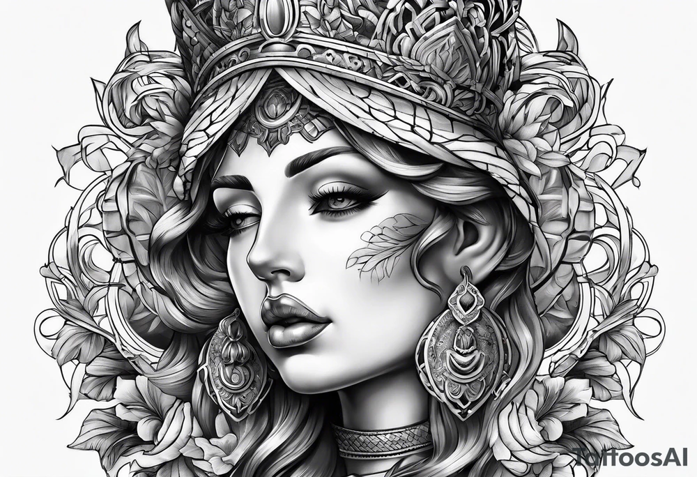 Statue kopf gerissen tattoo idea
