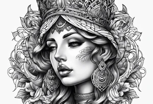 Statue kopf gerissen tattoo idea