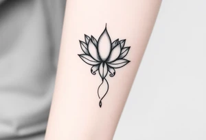 Lotus and Leo symbol tattoo idea