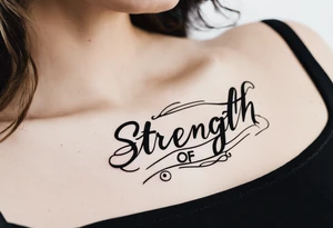 strength of a woman tattoo idea