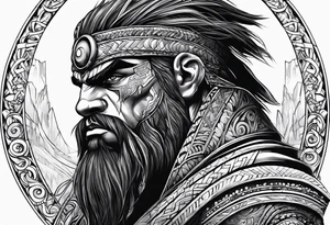 full body strong mythical giant cyclops tattoo idea