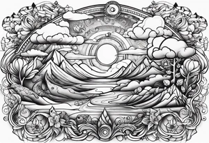 Family half sleeve tattoo idea
