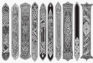 Viking sword Valhalla path tattoo idea