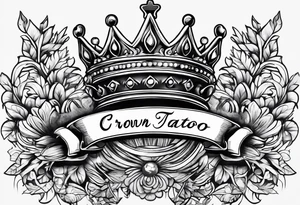 Crown with the letter T tattoo idea
