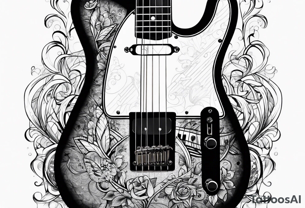 Broken Electric Guitar Telecaster broken tattoo idea