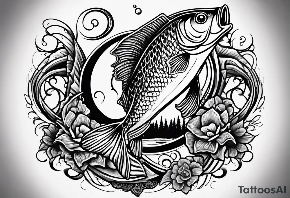 My husband love fishing and I love the infinity 
sign tattoo idea