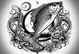 My husband love fishing and I love the infinity 
sign tattoo idea