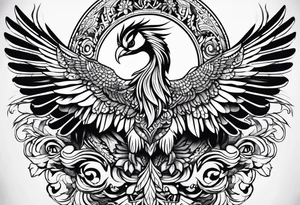 Phoenix mexican style tattoo idea