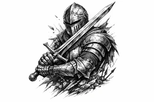 a knight who wields a sword. tattoo idea
