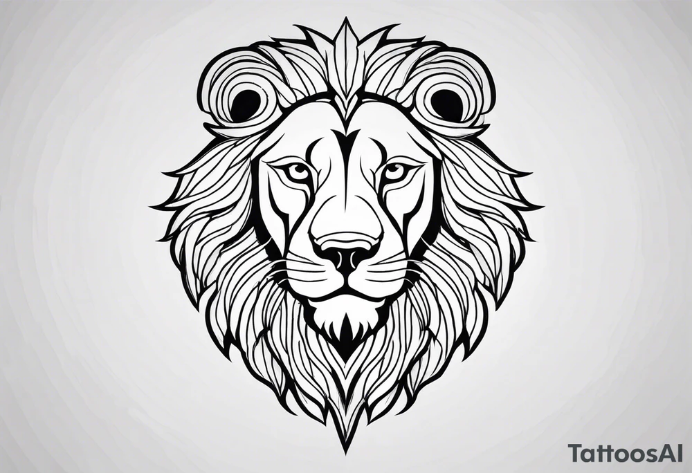 Powerful majestic lion tattoo idea