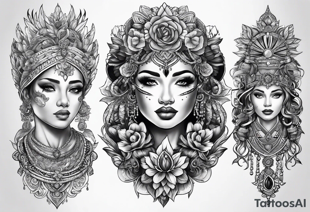 Mixed race tattoo idea
