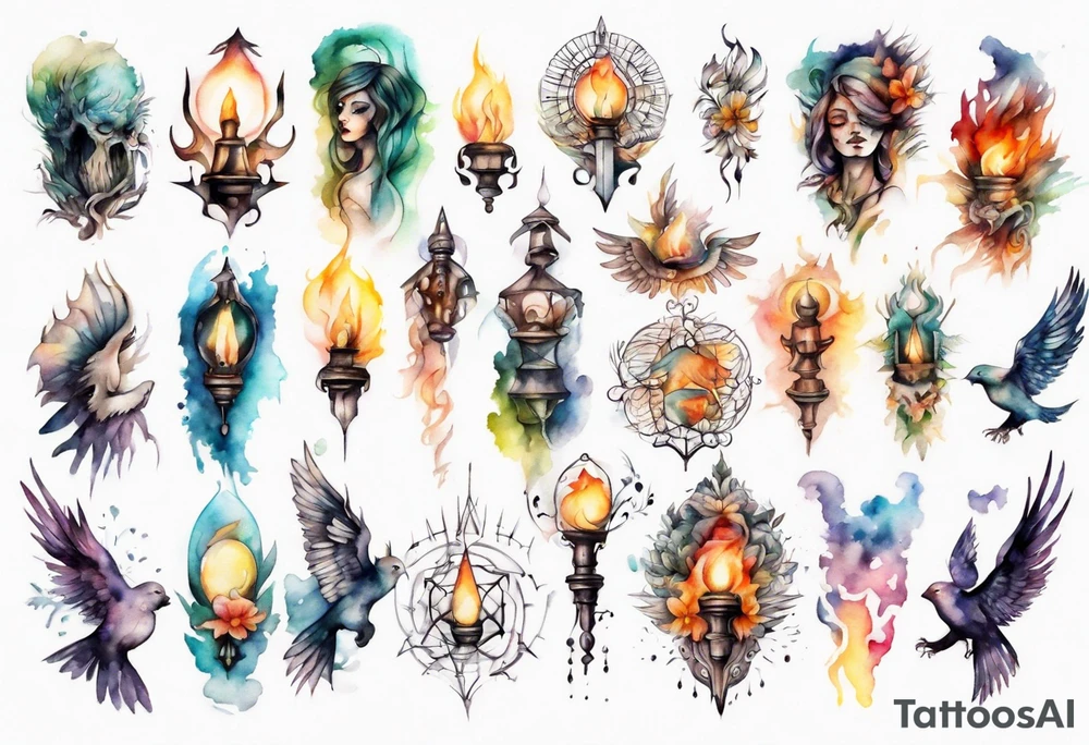 Light liberating people from fear tattoo idea