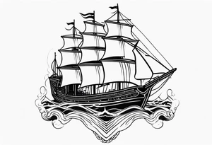 Ship tattoo idea