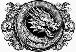 Jomungandr wyrm nordic style tattoo idea